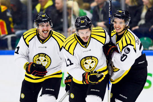 Brynäs Marc Zanetti jublar