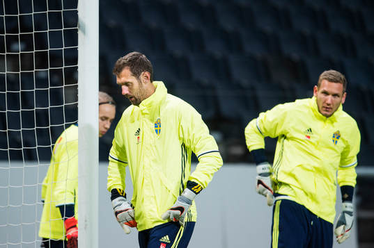 Målvakterna Patrik Carlgren, Andreas Isaksson och Robin