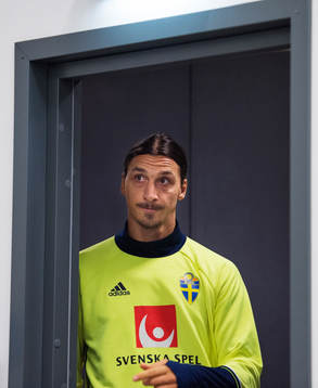 Zlatan Ibrahimovic på en presskonferens