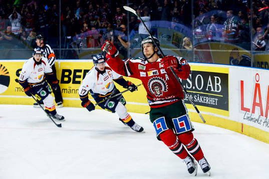 Frölundas Nicklas Lasu jublar