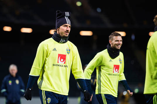 Bläddra bland fler bilder av Fotboll, Sverige, träning och presskonferens