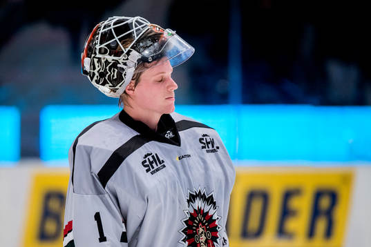 Frölundas målvakt Lars Johansson deppar