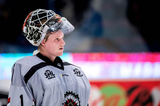 Frölundas målvakt Lars Johansson deppar