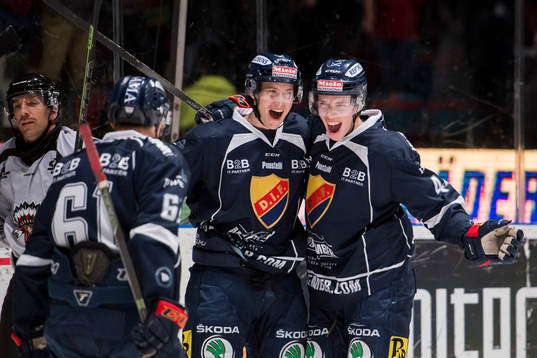 Djurgårdens Markus Ljungh, Robin Alvarez och Lukas Vejdemo