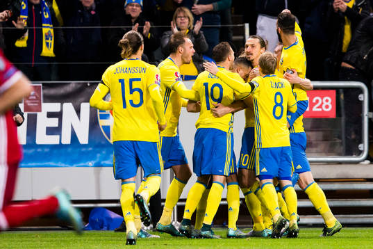 Sveriges Erik Johansson, Andreas Granqvist, Marcus Berg,