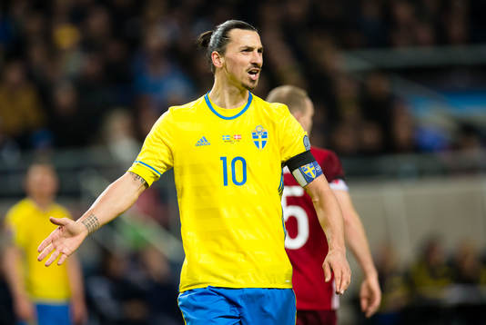Sveriges Zlatan Ibrahimovic reagerar