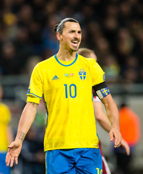 Sveriges Zlatan Ibrahimovic reagerar