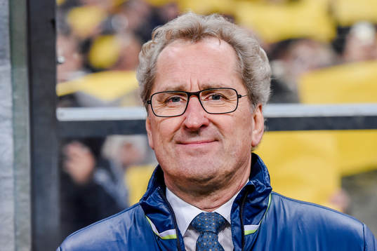 Sveriges förbundskapten Erik Hamrén före fotbollsmatchen