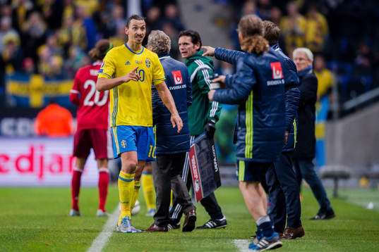 Sveriges Zlatan Ibrahimovic deppar