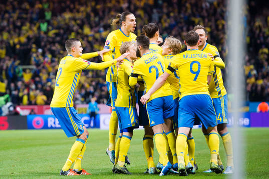 Sveriges Mikael Lustig. Erik Johansson, Emil Forsberg,