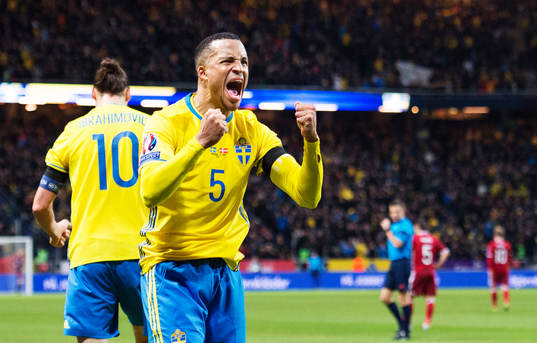 Sveriges Martin Olsson jublar