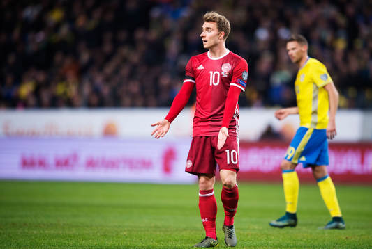 Danmarks Christian Eriksen deppar