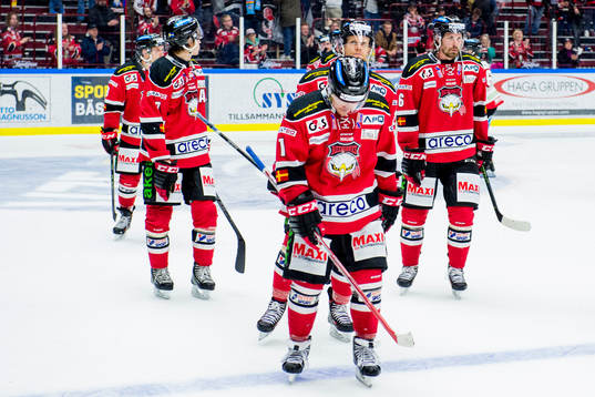 Malmö Redhawks spelare deppar