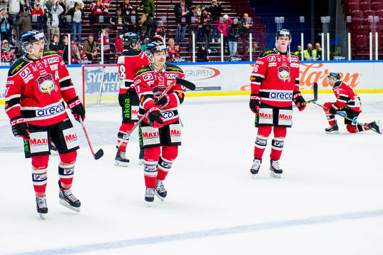 Malmö Redhawks Magnus Häggström, Nicklas Jadeland och