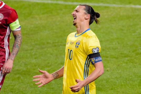Sveriges Zlatan Ibrahimovic deppar