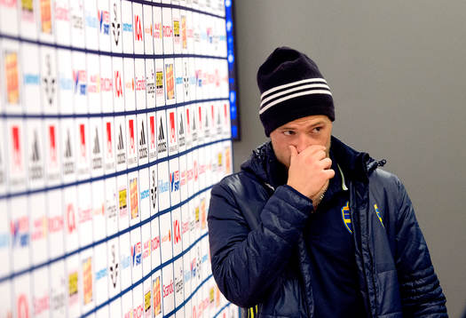 Sveriges John Guidetti i mixed zone