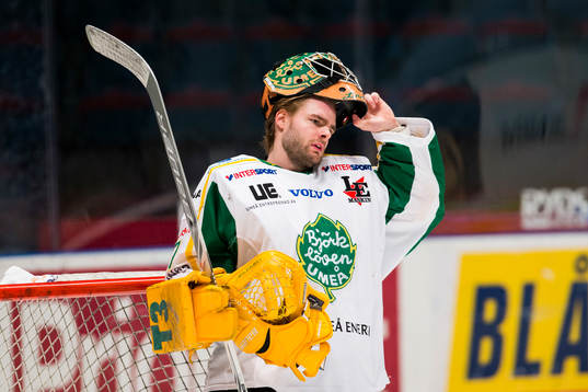 Björklövens målvakt Kevin Lindskoug
