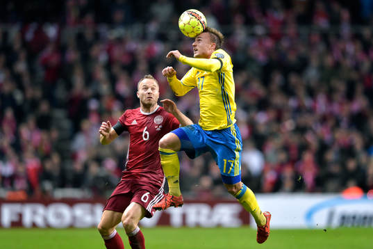 Danmarks Lars Jacobsen och Sveriges Pierre Bengtsson