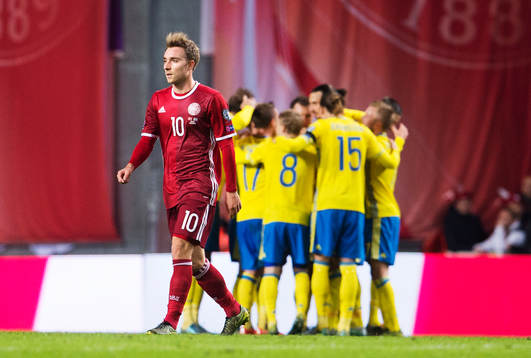 Danmarks Christian Eriksen deppar
