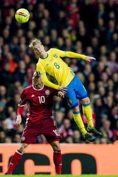 Danmarks Christian Eriksen och Sveriges Emil Forsberg