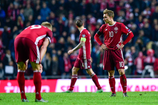 Danmarks Christian Eriksen deppar