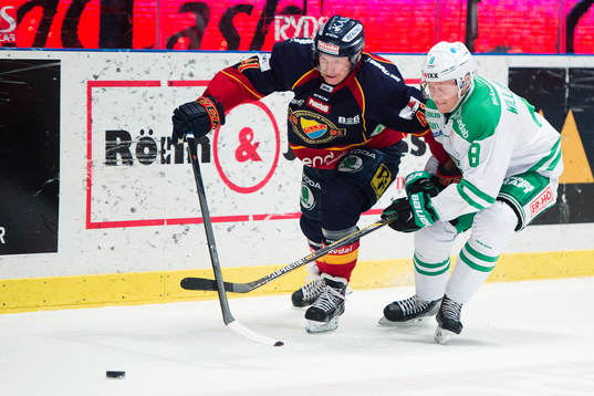 Djurgårdens Patrick Thoresen och Rögles Jesper Williamsson