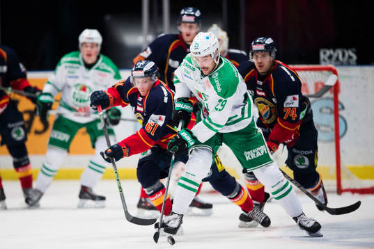 Djurgårdens Markus Ljungh och Rögles Ludvig Rensfeldt