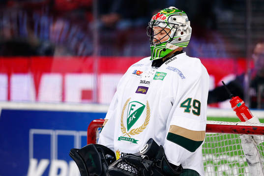 Färjestads målvakt Justin Pogge