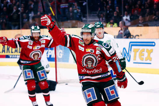 Frölundas Joel Lundqvist jublar