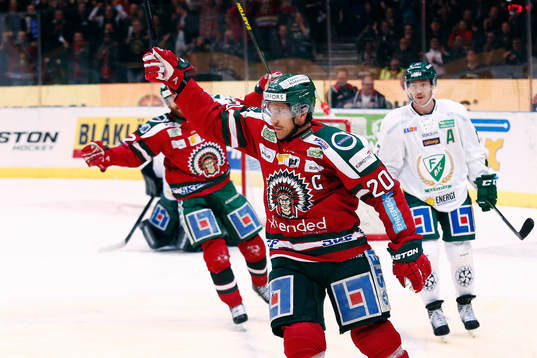 Frölundas Joel Lundqvist jublar