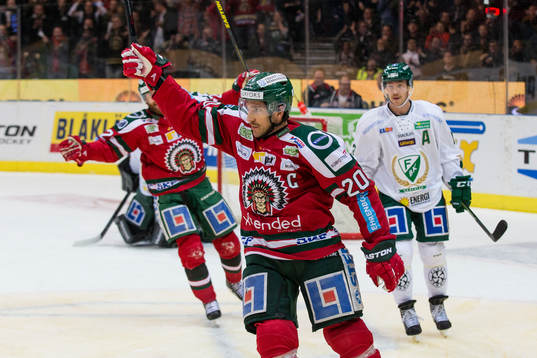 Frölundas Joel Lundqvist jublar