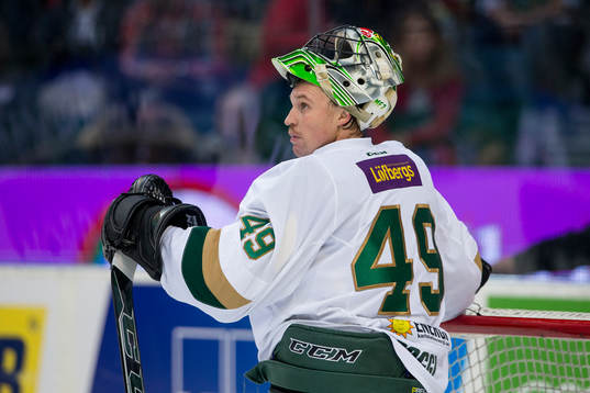 Färjestads målvakt Justin Pogge