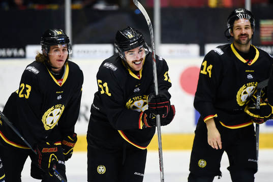 Brynäs Marc Zanetti jublar