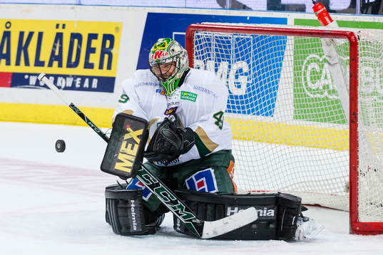 Färjestads målvakt Justin Pogge