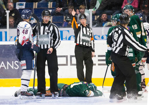 under ishockeymatchen i SHL mellan Färjestad och Linköping