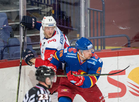 Staffan Kronwall, Jani Rita (right). Jokerit - Lokomotiv