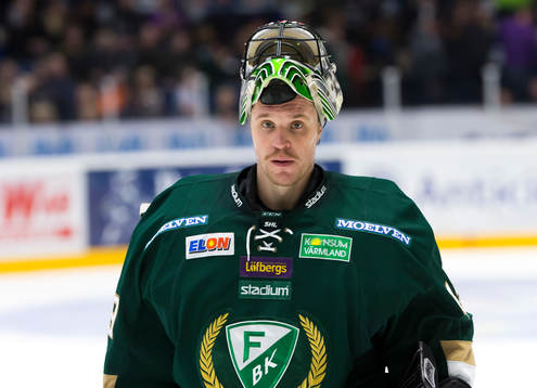 Färjestads målvakt Justin Pogge