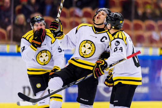 Brynäs Anton Rödin jublar