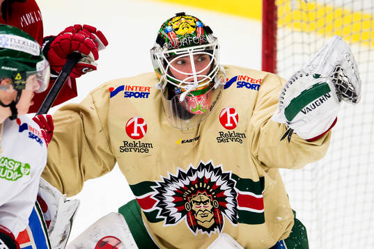 Frölundas målvakt målvakt Johan Gustafsson