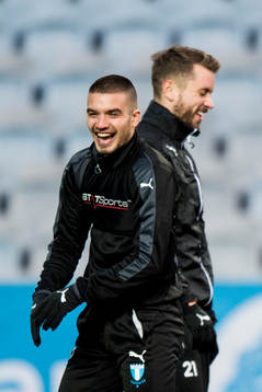Malmö FFs Vladimir Rodic och Kari Arnason