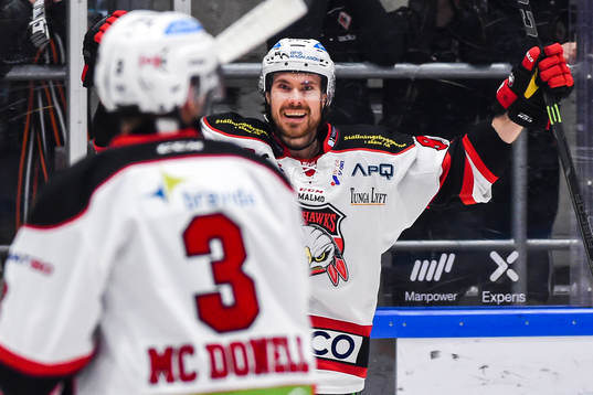 Malmö Redhawks Mattias Persson jublar