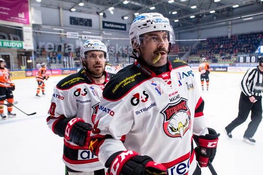 Malmö Redhawks Erik Andersson  och Mattias Persson har