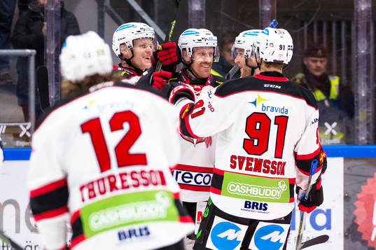 Malmö Redhawks Jens Olsson har gjort 3-0 till Malmö