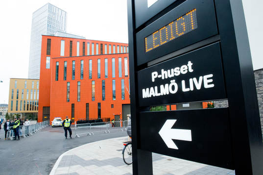Polisen bevakar Malmö Live