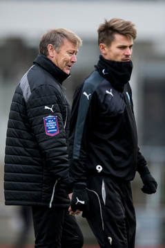 Malmö FFs tränare Åge Hareide och Markus Rosenberg