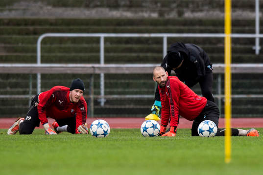 Malmö FFs målvakt Fredrik Andersson och målvakt Johan