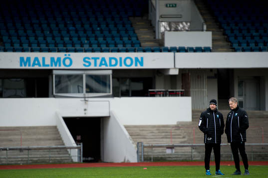 Malmö FFs assisterande tränare Olof Persson och tränare
