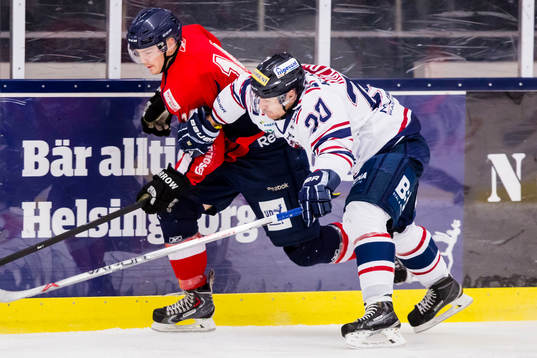 Helsingborgs Kevin Eriksson och Halmstads Sebastian