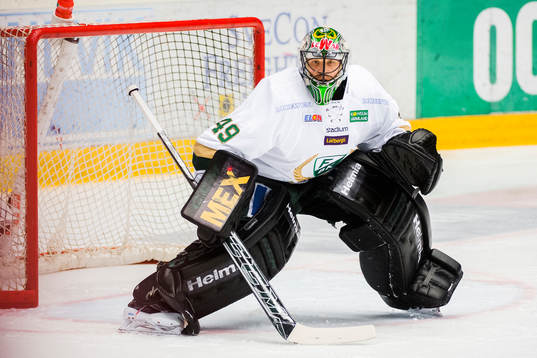 Färjestads målvakt Justin Pogge