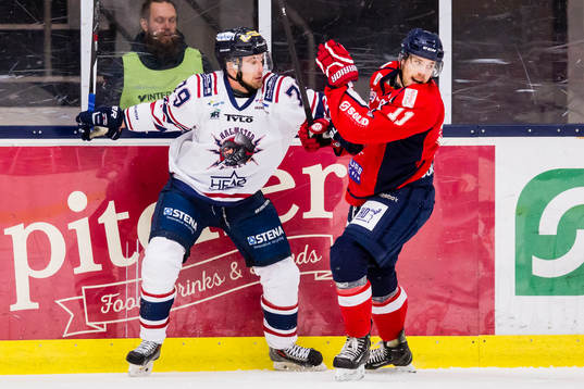 Halmstads Mattias Holfve och Helsingborgs Oliver Lindholm